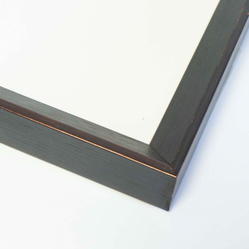10x17 Frame Black & Bronze Solid Wood Picture Frame Width 0.75 Inches | Interior Frame Depth 0.75 Inches | Zoya Contemporary Photo Frame Complete with UV Acrylic, Foam Board Backing & Hanging Hardware
