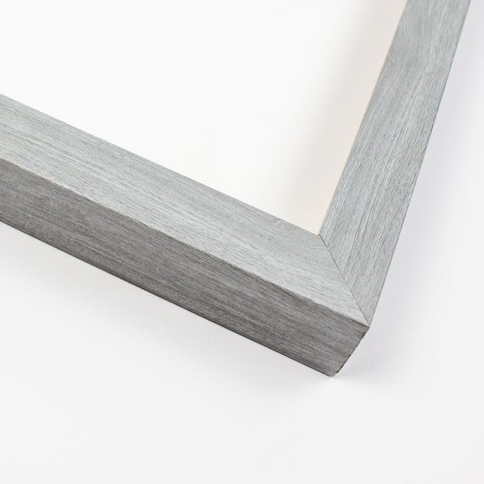 10x28 Frame Grey Solid Wood Shadow Box Width 0.75 Inches | Interior Frame Depth 1 Inches | Josefin Contemporary Photo Frame Complete with UV Acrylic, Foam Board Backing & Hanging Hardware