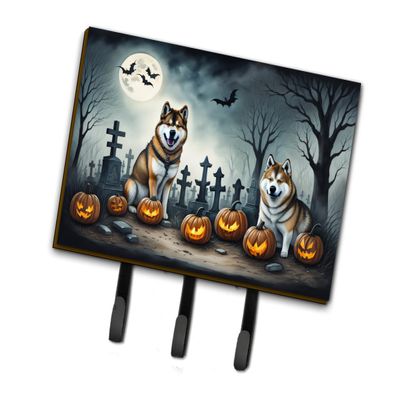 Caroline's Treasures Dogs Spooky Halloween Leash or Key Holder, Triple Hook, Akita 2005