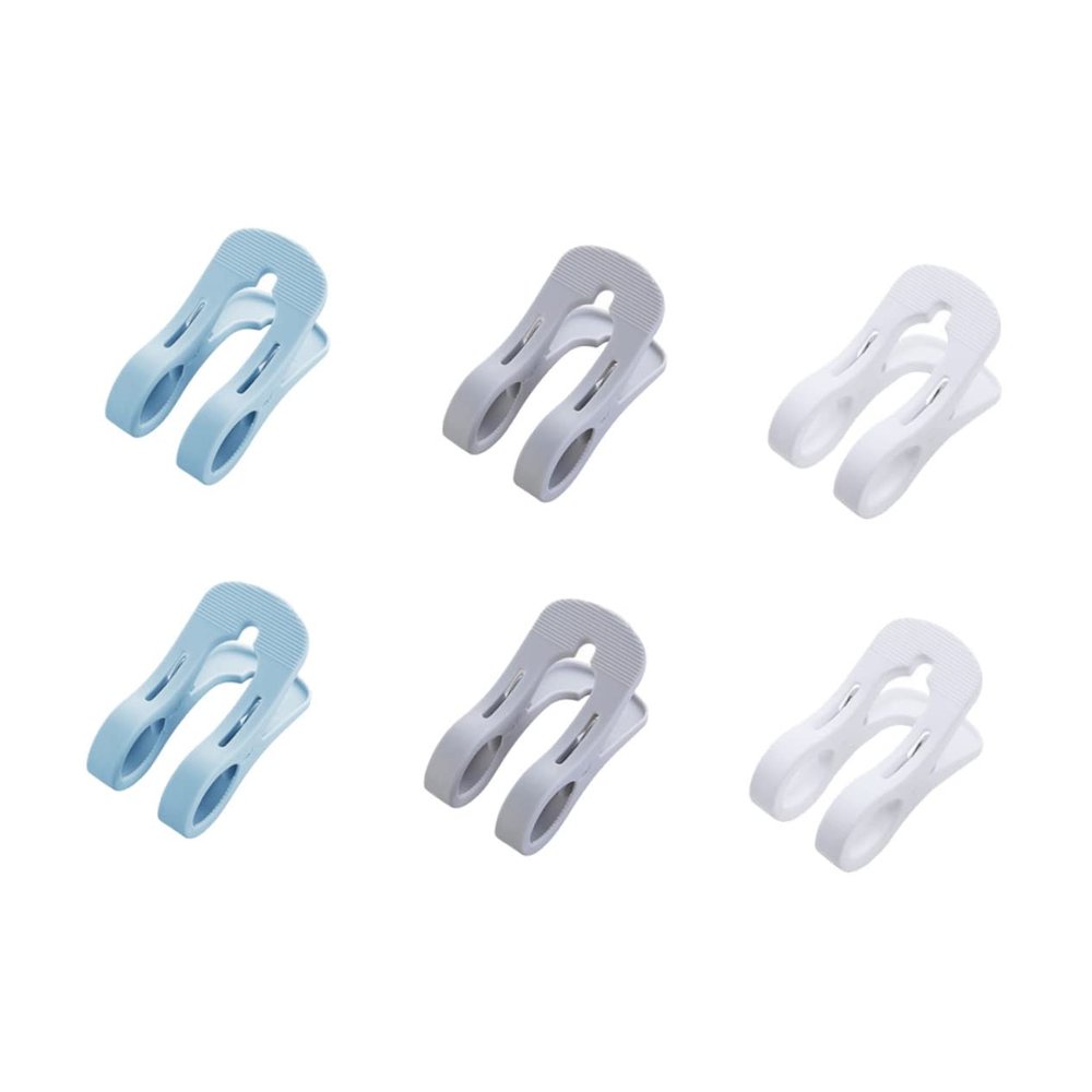 SOESFOUFU 6pcs Quilt Pins Windproof Clip Plastic Clothespins Laundry Clips for Quilt Hangers