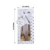 Efavormart Gold Metal Spoon & Fork Pre-Packed Wedding Favor Set With Leaf Shaped Handle, Bridal Shower Souvenir Gift Box - 5" view 3
