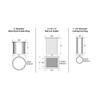 Premium Salon Appliance Stainless Steel Holder Package - 3" Blow Dryer Ring, 1-1/2" Curling Iron Ring, and Flat Iron Organizer Set view 2