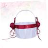 jojofuny 2pcs Basket Centerpieces Wedding Small Flower Basket for Rose Petals for Wedding Decoration view 3