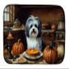 Caroline's Treasures DAC1778DDM Havanese Fall Kitchen Pumpkins Dish Drying Mat Absorbent Dish Drying Mat Pad for Kitchen Counter Dish Drainer Mat for Countertop, 14 x 21", Multicolor view 1