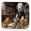 Caroline's Treasures DAC1798DDM Old English Sheepdog Fall Kitchen Pumpkins Dish Drying Mat Absorbent Dish Drying Mat Pad for Kitchen Counter Dish Drainer Mat for Countertop, 14 x 21", Multicolor view 1