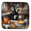 Caroline's Treasures DAC1808DDM Schnauzer Fall Kitchen Pumpkins Dish Drying Mat Absorbent Dish Drying Mat Pad for Kitchen Counter Dish Drainer Mat for Countertop, 14 x 21", Multicolor view 1