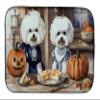 Caroline's Treasures DAC1739DDM Bichon Frise Fall Kitchen Pumpkins Dish Drying Mat Absorbent Dish Drying Mat Pad for Kitchen Counter Dish Drainer Mat for Countertop, 14 x 21", Multicolor view 1