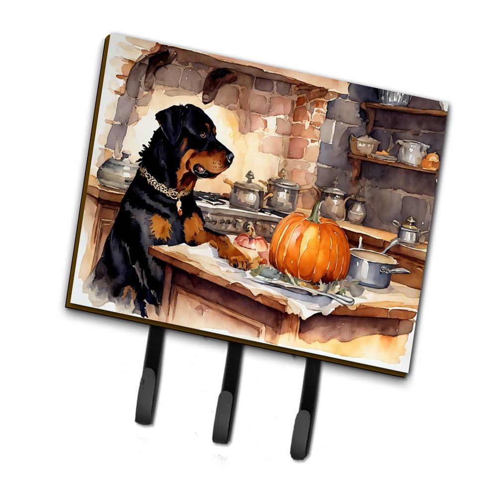 Caroline's Treasures Fall Kitchen Pumpkin Pie Leash or Key Holder, Triple Hook, Rottweiler 1805