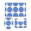 3 Pieces Bath Rug Sets, Polka Dots Bathroom Mats Non Slip & Soft Absorbent Bath Carpet, U Shaped Contour Rug & Toilet Lid Cover view 1