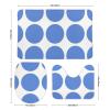 3 Pieces Bath Rug Sets, Polka Dots Bathroom Mats Non Slip & Soft Absorbent Bath Carpet, U Shaped Contour Rug & Toilet Lid Cover view 2