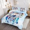 AILONEN Wolf Comforter Set - Full Size, Native American Wolf Printed Duvet Set, 3 Pieces (1 Quilt, 2 Pillowcases) with Dream Catcher Bedding Set view 2