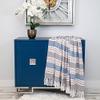 HomeRoots Parkland Collection Transitional Stripes Gray Rectangle 50" x 60" Throw view 4