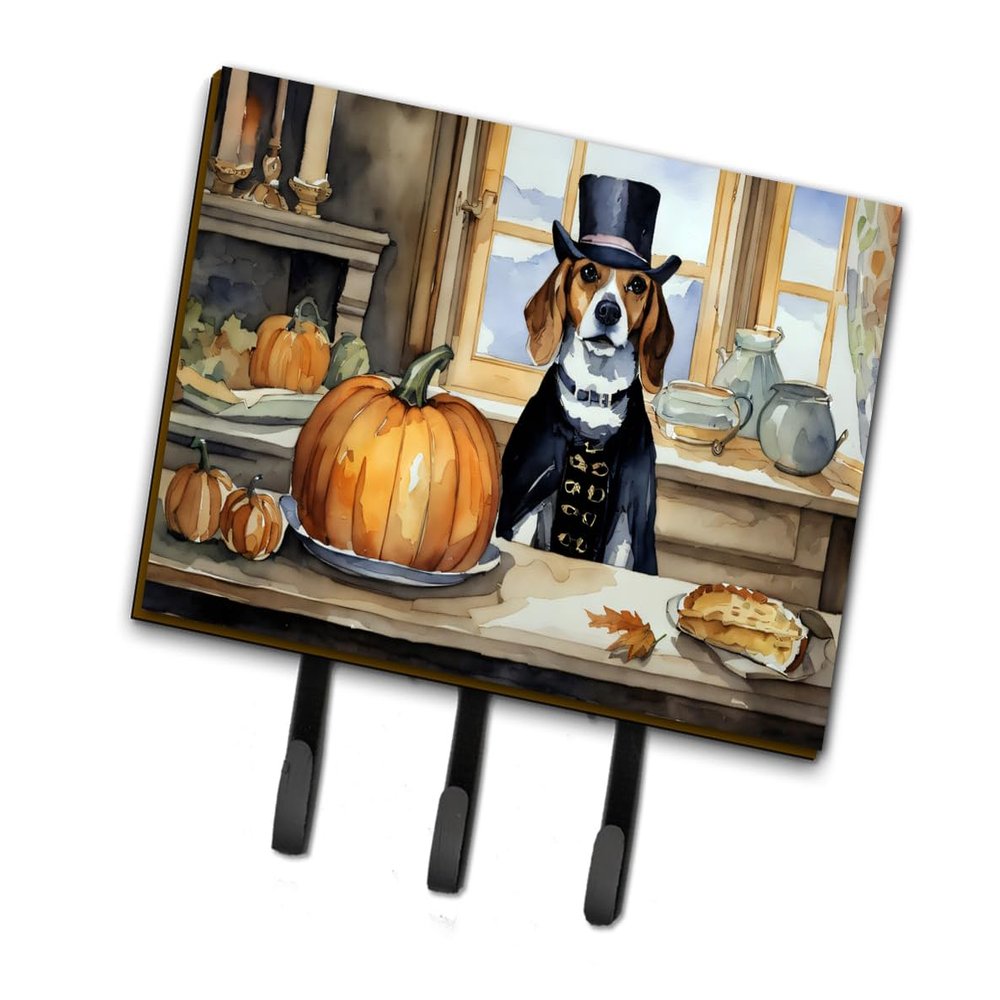 Caroline's Treasures Fall Kitchen Pumpkin Pie Leash or Key Holder, Triple Hook, Beagle 1732