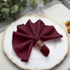 50 pcs 17-Inch Burgundy Polyester Table Napkins Reusable Washable Wedding Party Dinner Linens Tableware Supplies view 1
