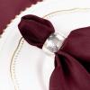 50 pcs 17-Inch Burgundy Polyester Table Napkins Reusable Washable Wedding Party Dinner Linens Tableware Supplies view 4