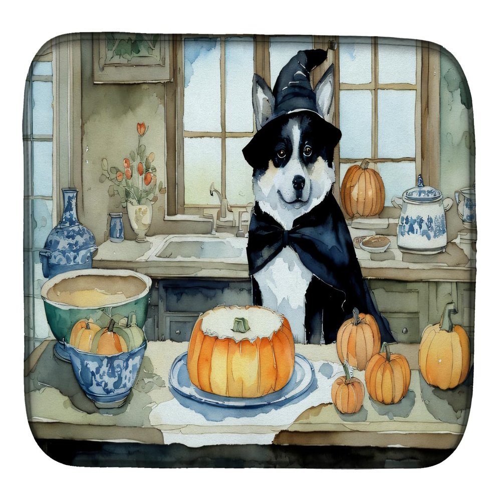 Caroline's Treasures DAC1723DDM Akita Fall Kitchen Pumpkins Dish Drying Mat Absorbent Dish Drying Mat Pad for Kitchen Counter Dish Drainer Mat for Countertop, 14 x 21", Multicolor