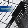 ANram Stainless Steel Dish Rack, Dish Drying Rack, Large Drying Rack for Kitchen, Dish Drainer with Utensil Holder - Black (3-Tier) view 4