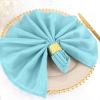 100 pcs 20-Inch Blue Polyester Table Napkins Reusable Washable Wedding Party Dinner Linens Tableware Supplies view 3