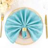 100 pcs 20-Inch Blue Polyester Table Napkins Reusable Washable Wedding Party Dinner Linens Tableware Supplies view 4