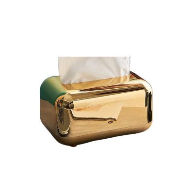 Tissue Box Holder Luxury Gold Tissue Boxes Storage Napkin Holder Kitchen Tissue Box Paper Case Organizer Ornament Desktop Tissue Holder Facial Paper Holder (Color : Gold)
