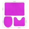 3 Pieces Bath Rug Sets, Bathroom Mats Non Slip & Soft Absorbent Bath Carpet, U Shaped Contour Rug & Toilet Lid Cover view 2