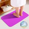 3 Pieces Bath Rug Sets, Bathroom Mats Non Slip & Soft Absorbent Bath Carpet, U Shaped Contour Rug & Toilet Lid Cover view 4
