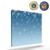 12x12 Inch Wall Prints Giclee Canvas Painting - Christmas Snowflakes Gradient Blue Painting Pictures Print on Canvas Framed Wall Art Modern Artwork for Home Decorations view 2