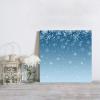 12x12 Inch Wall Prints Giclee Canvas Painting - Christmas Snowflakes Gradient Blue Painting Pictures Print on Canvas Framed Wall Art Modern Artwork for Home Decorations view 4