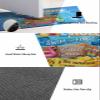 Pool Rules Diatomite Bath Mat for Bathroom,Absorbent Floor Mat Washable Quick Drying Diatomaceous Mat for Bathroom Shower Floor Runner Rugs 20x32 Blue Summer Beach Nautical Coastal Starfish Anchor view 2