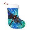 TREJUKY Christmas Stockings Butterflies and Dragonflies 18'' Xmas Stockings with White Super Soft Plush Cuff Family Pack Stockings Decorations for Xmas Holiday Family Party Season Decor view 2