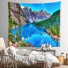 Loccor Mountain Lake Tapestry Banff National Park Moraine Lake Mountains Pine Trees Forest Nature Forest Plant Trees Wall Tapestry for Bedroom Living Room Dorm 179''x118'' view 2