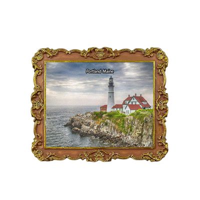 Portland Maine USA Refrigerator Magnet 3D Travel Souvenir Fridge Decoration Magnetic Sticker Craft Collection