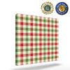 16x16 Inch Wall Prints Giclee Canvas Painting - Christmas Retro Art Red and Green Plaid Painting Pictures Print on Canvas Framed Wall Art Modern Artwork for Home Decorations view 2