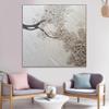 3D White Ocean Wave Creamy Textured Wall Art Abstract Art Original Calming Painting Minimalist Boho Wall Art Living Room Art Gift For Her,Unstretched,Frameless,60x60 view 3