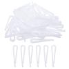 uxcell 200Pcs Durable Plastic Alligator Clips, 1.61" White U Shape Shirt Clip Clothespins for Folding Ties, Pants, Socks, Garments view 1