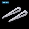 uxcell 200Pcs Durable Plastic Alligator Clips, 1.61" White U Shape Shirt Clip Clothespins for Folding Ties, Pants, Socks, Garments view 3