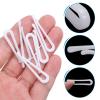 uxcell 200Pcs Durable Plastic Alligator Clips, 1.61" White U Shape Shirt Clip Clothespins for Folding Ties, Pants, Socks, Garments view 4