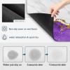 Purple Marble Dish Drying Mat for Kitchen Counter, Super Absorbent Quick Dry Coffee Bar Mat Pad Thin Diatomaceous Sink Mat Non Slip Dish Drainer Mat 16x24 Grey Ombre Modern Abstract Art Ink Painted view 2