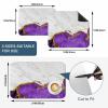 Purple Marble Dish Drying Mat for Kitchen Counter, Super Absorbent Quick Dry Coffee Bar Mat Pad Thin Diatomaceous Sink Mat Non Slip Dish Drainer Mat 16x24 Grey Ombre Modern Abstract Art Ink Painted view 4