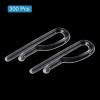 uxcell 300Pcs Durable Plastic Alligator Clips, 1.42" Clear U Shape Shirt Clip Clothespins for Folding Ties, Pants, Socks, Garments view 3