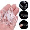 uxcell 300Pcs Durable Plastic Alligator Clips, 1.42" Clear U Shape Shirt Clip Clothespins for Folding Ties, Pants, Socks, Garments view 4
