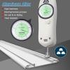 White Seamless Curtain Track Conjoined Double Rails, 4/8/10/12/15/18/20/25/26 feet Long Ultra-thin Aluminum Curtain Rail Gliders, for Gazebo/Shower/Balcony, Ceiling Mount ( Color : White , Size : Leng view 4