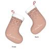 TREJUKY Christmas Stockings Blush Pink Rose Gold Glitter 18'' Xmas Stockings with White Super Soft Plush Cuff Family Pack Stockings Decorations for Xmas Holiday Family Party Season Decor view 3
