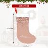 TREJUKY Christmas Stockings Blush Pink Rose Gold Glitter 18'' Xmas Stockings with White Super Soft Plush Cuff Family Pack Stockings Decorations for Xmas Holiday Family Party Season Decor view 4