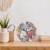 bisibuy Beach Seashells Wall Clock Decorative Round 12 Inch Cute Wall Clocks Battery Operated for Kitchen Living Room Bedroom Bathroom Office Home Decor view 2