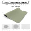Sage Green Dish Drying Mat for Kitchen Counter - Super Absorbent Quick Dry Coffee Bar Pad, Thin Diatomaceous Sink Mat, Non Slip Dish Drainer 16''x18'' - Farmhouse Decor view 2