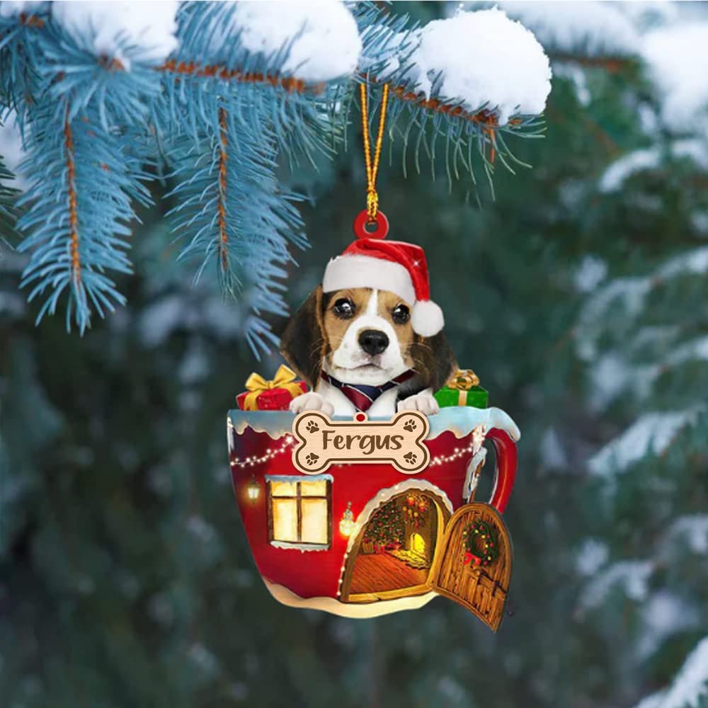 Beagle Christmas Ornament, Gifts for Christmas 2023 Tree Decoration, Dog Lovers, Family Christmas Ornament Gifts for Christmas Tree Decor, Birthday, Christmas, Men, Women