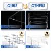 Aheroi Large Acrylic Risers, 8 Pcs 2 Set(7L~8L~9L) Acrylic Display Set Rectangular Stands Shelf Clear Display Risers for Decor, Cake Shelves Retail Shoe Showcase view 4