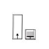 Candlestick Holders Black Pillar Candle Holders, Glass Candle Stick Holder with Geometric Metal Rack Stand for Living Room Wedding Birthday Housewarming Table Centrepiece Decorative Candlestick Holder view 1