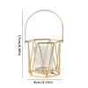 HEXEH Candlestick Holders Gold Geometric Candle Holder, Metal Pillar Candle Stand with Glass Cup and Handle, Candlestick Holder for Wedding Centerpiece Table Decor Decorative Candlestick Holder view 2